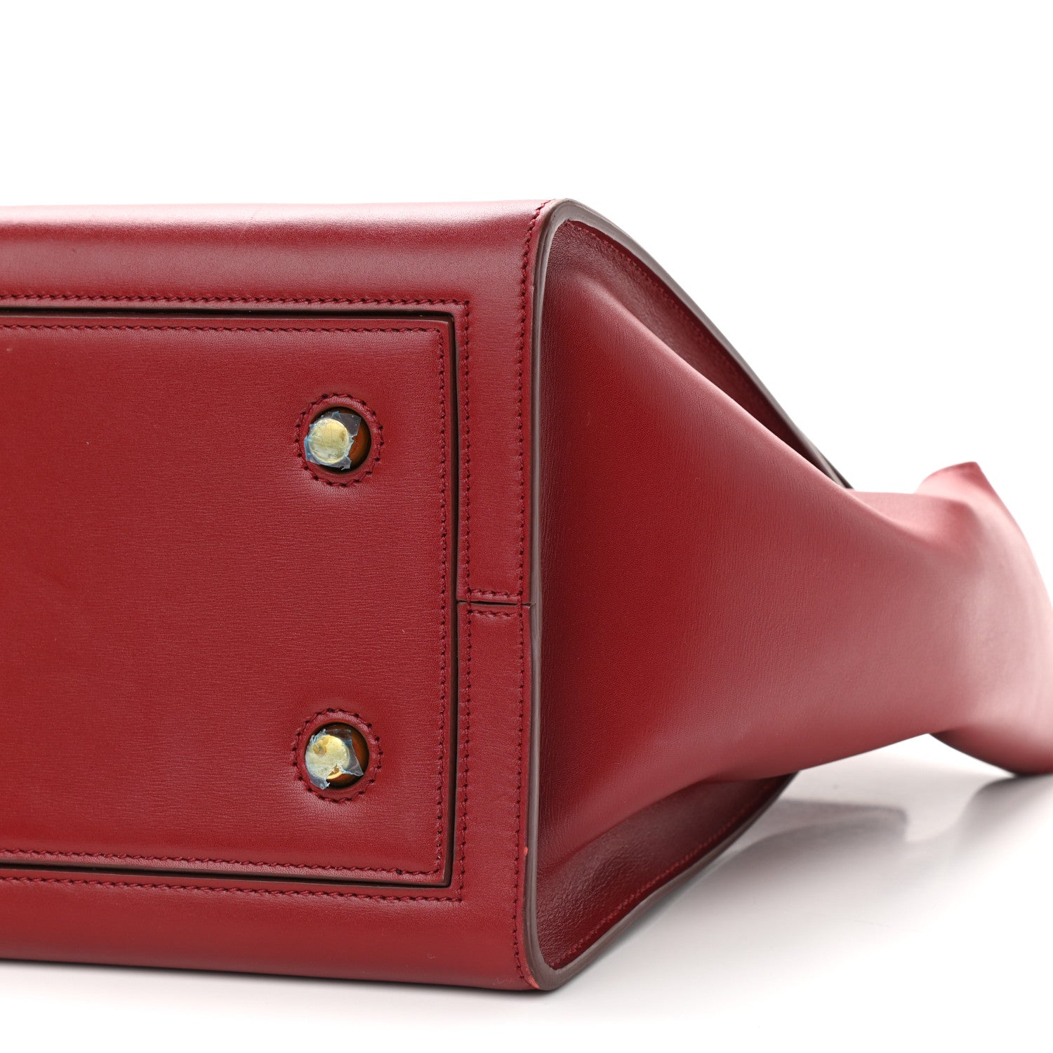 Celine Smooth Calfskin Small Tie Knot Tote Red 7 of 13