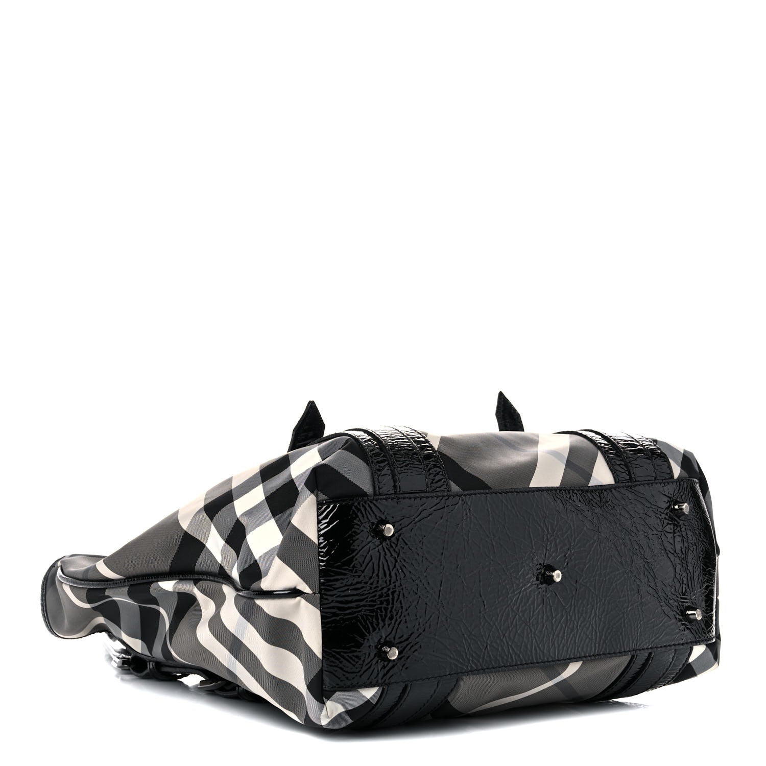Burberry Nylon Beat Check Victoria Tote Black 4 of 16