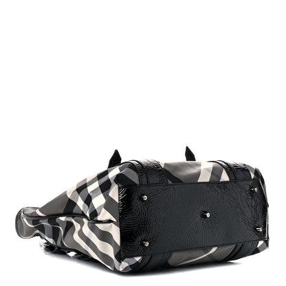 Burberry Nylon Beat Check Victoria Tote Black 4 of 16