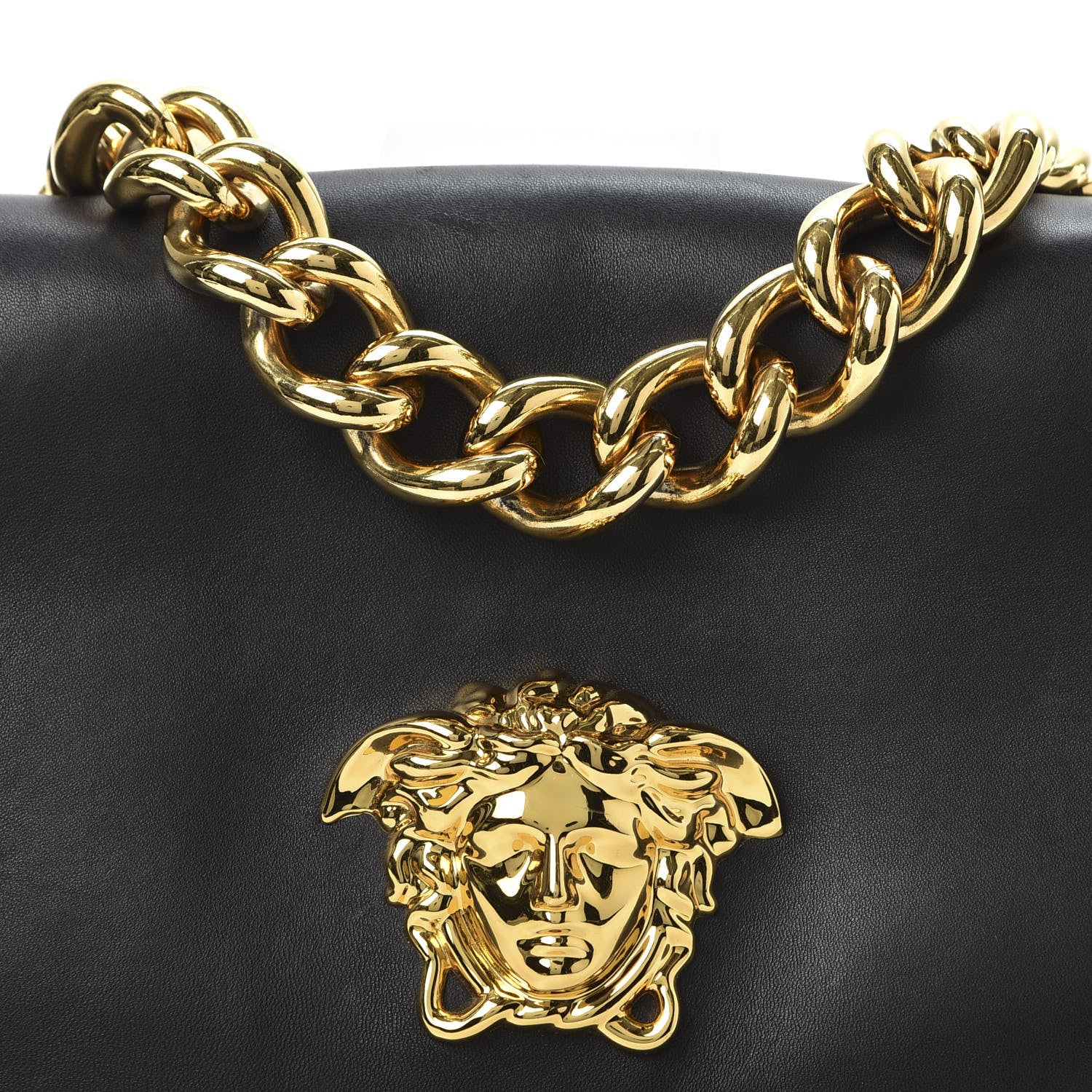 Versace Nappa Palazzo Sultan Shoulder Bag Black 8 of 8