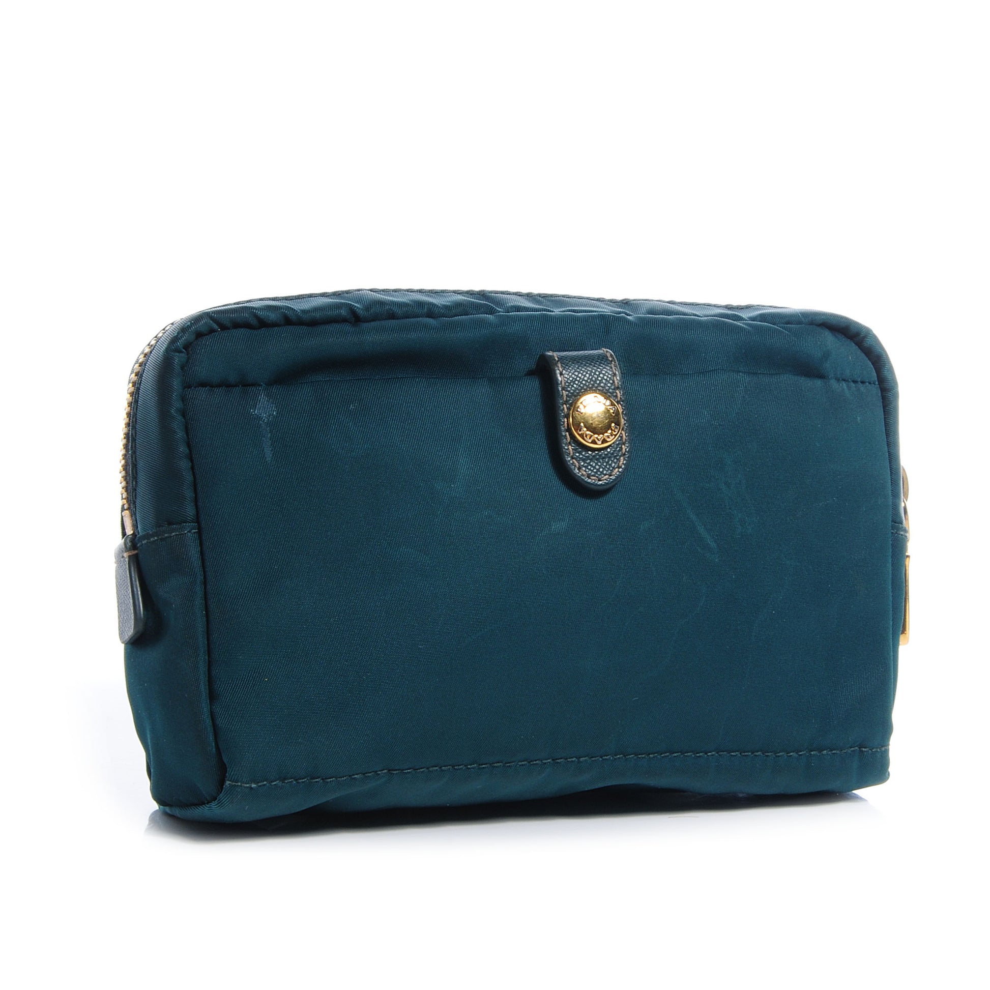Prada Vela Cosmetic Pouch Petrolio 3 of 12