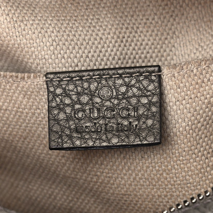 Gucci Metallic Pebbled Calfskin Small Soho Disco Bag Sasso 6 of 11