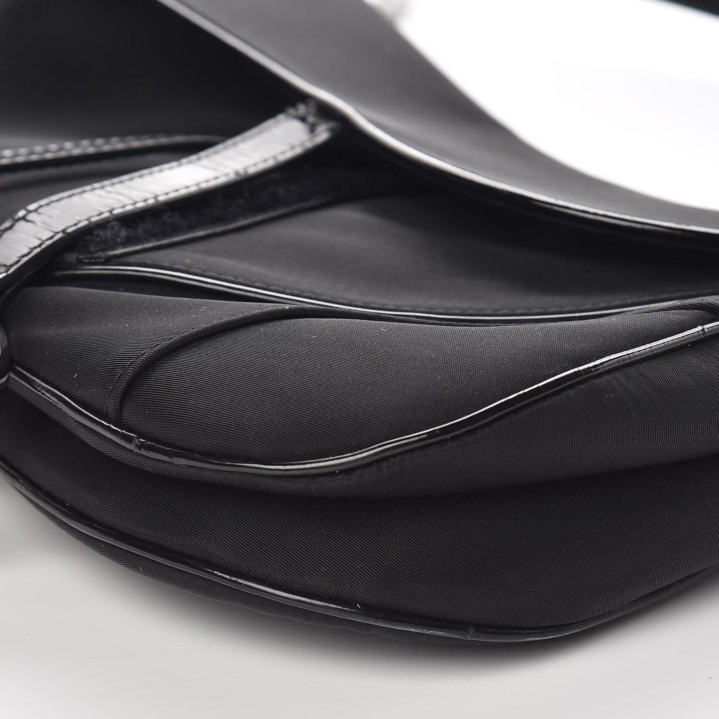 Nylon Double Saddle Bag Black