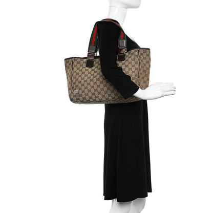 Gucci GG Monogram Web Pop Tote Dark Brown 2 of 10