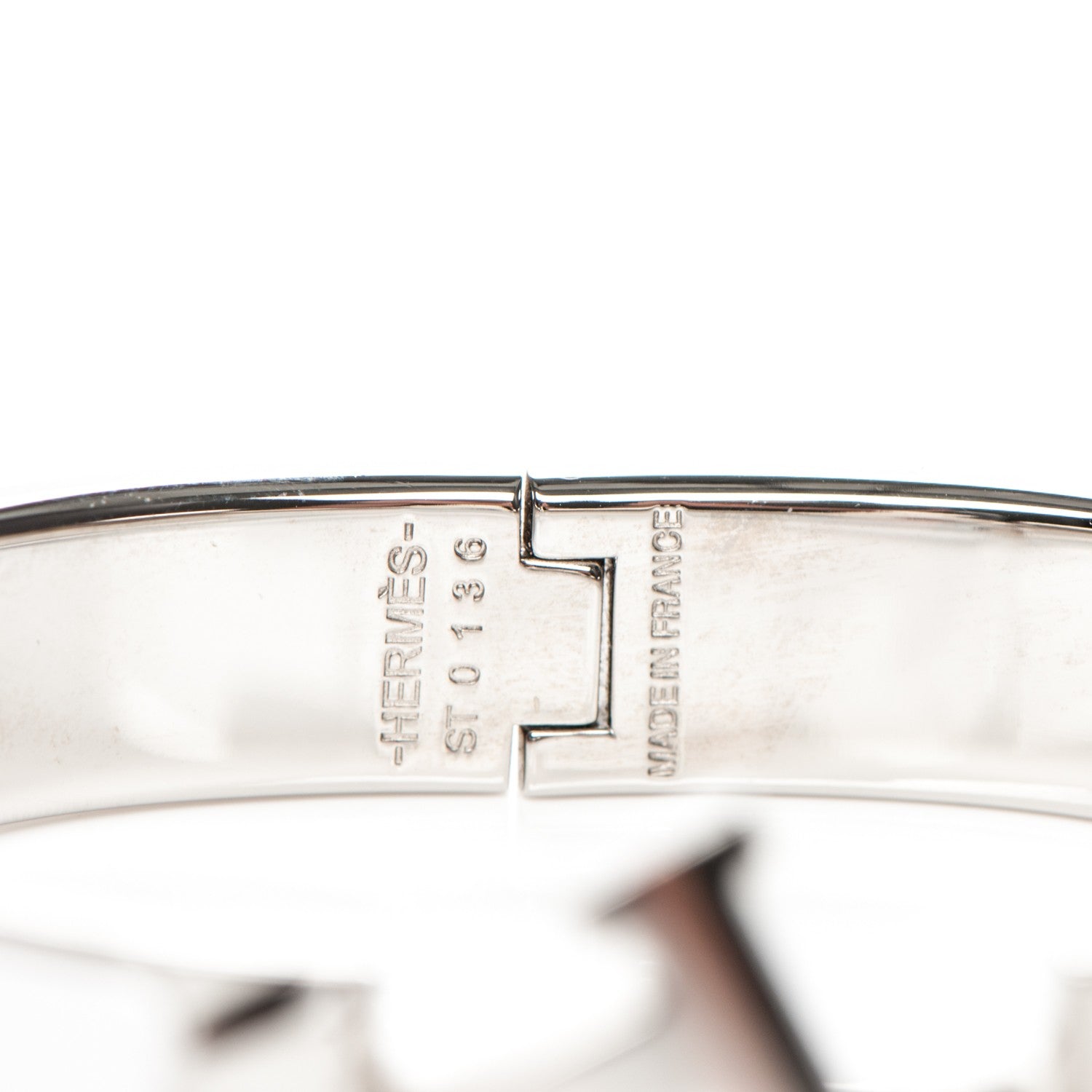 Hermes Enamel Narrow Clic Clac H Bracelet PM White 5 of 5