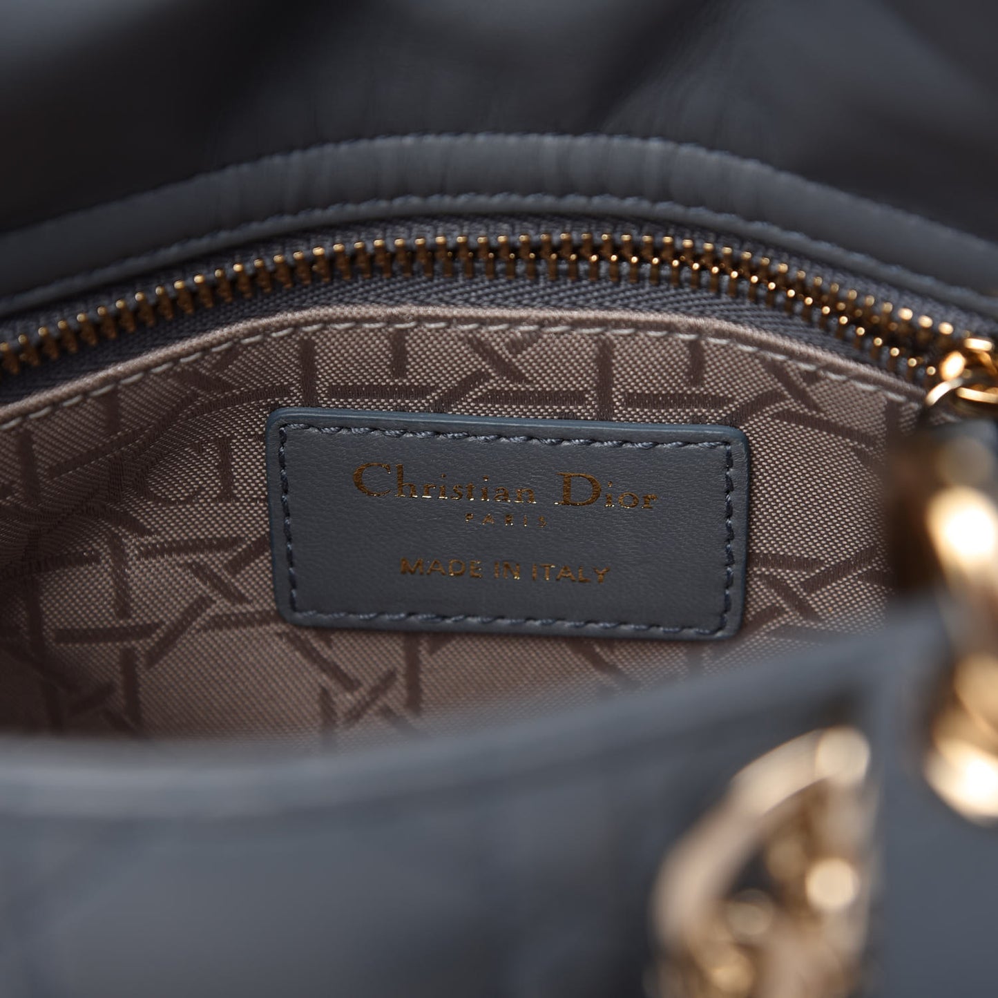 Lambskin Cannage Mini Lady Dior Cloud Blue