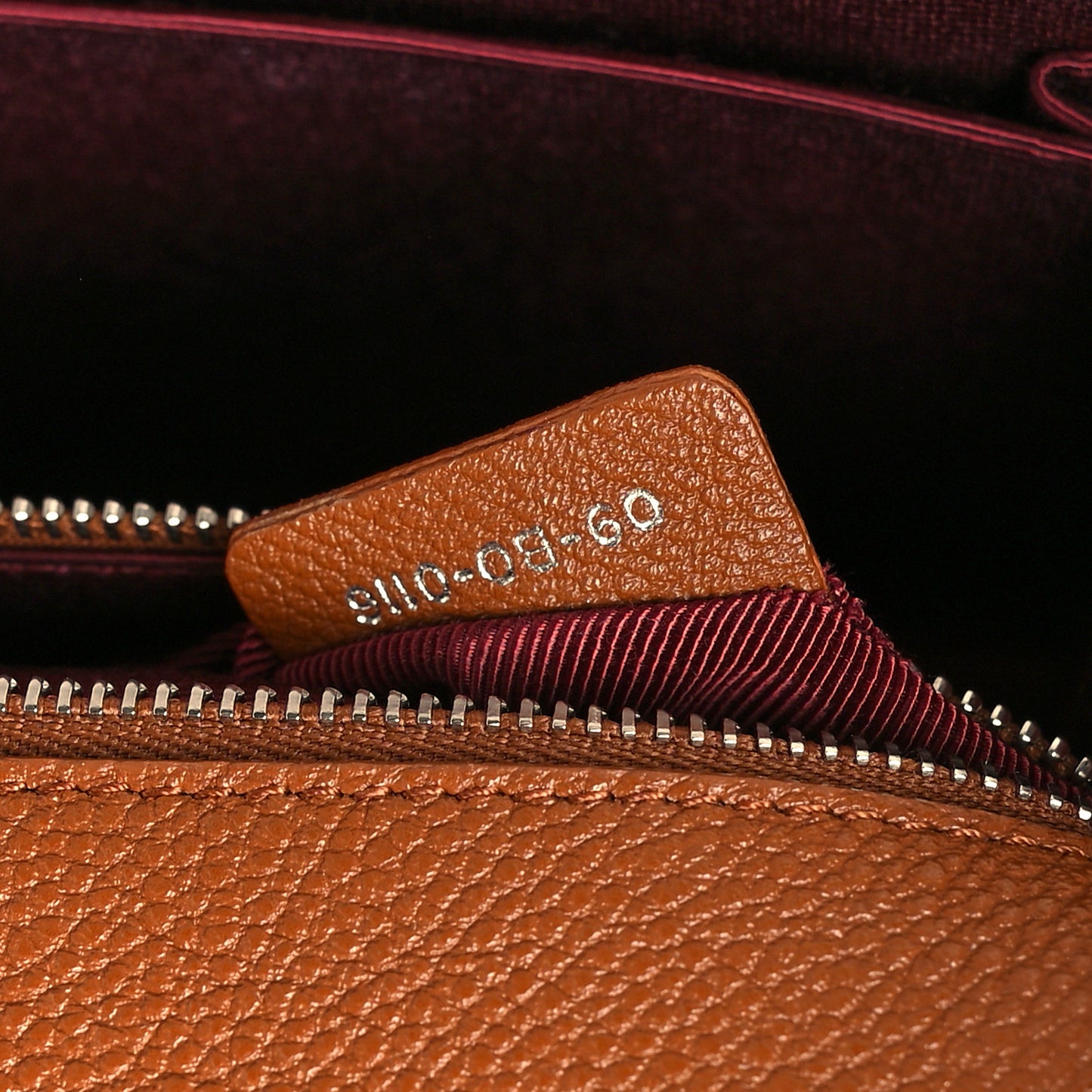 Grained Calfskin Medium Diorama Flap Bag Brown