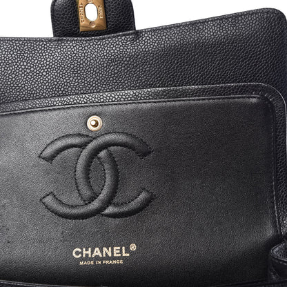 Chanel Caviar Quilted Medium Double Flap Black 17 of 22