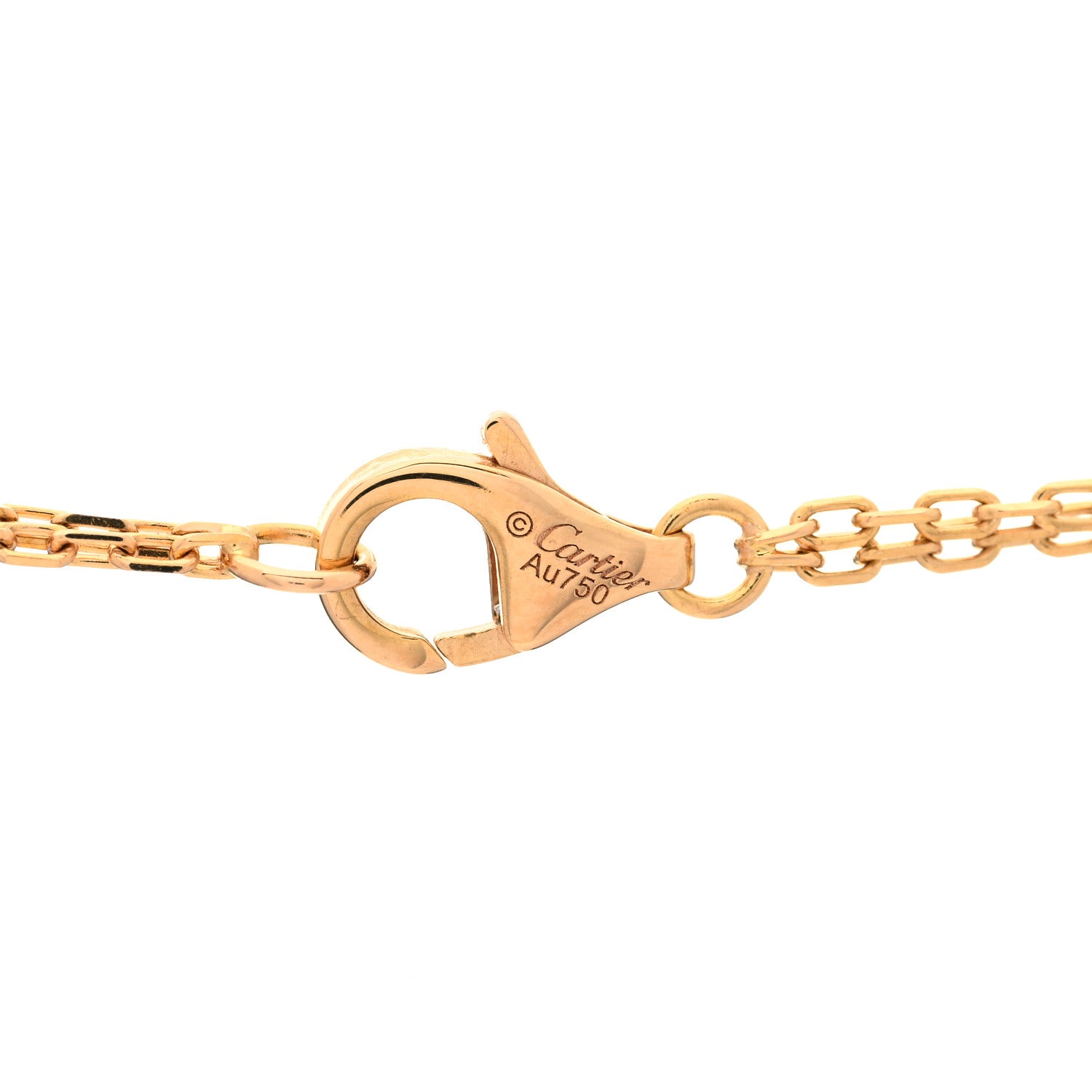 Cartier 18K Pink Gold 2 Diamond LOVE Necklace 5 of 6