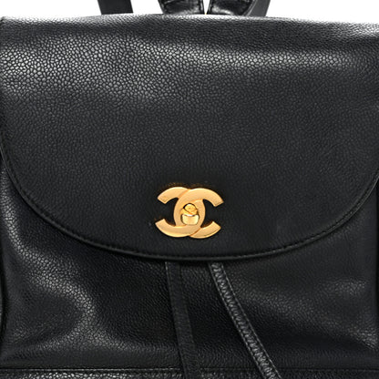 Chanel Caviar CC Backpack Black 7 of 10