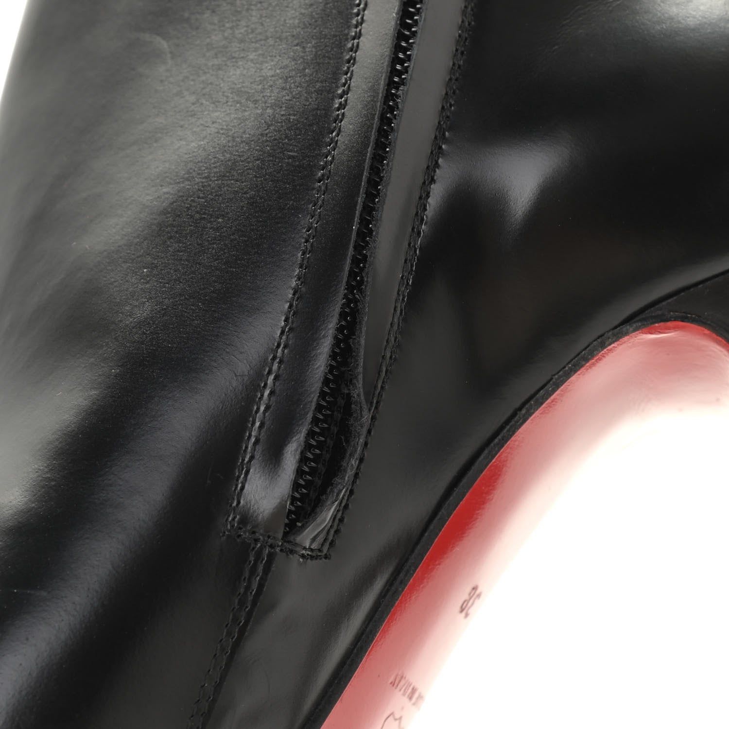 Christian Louboutin Calfskin Belle 85 Ankle Boots 38 Black 9 of 9
