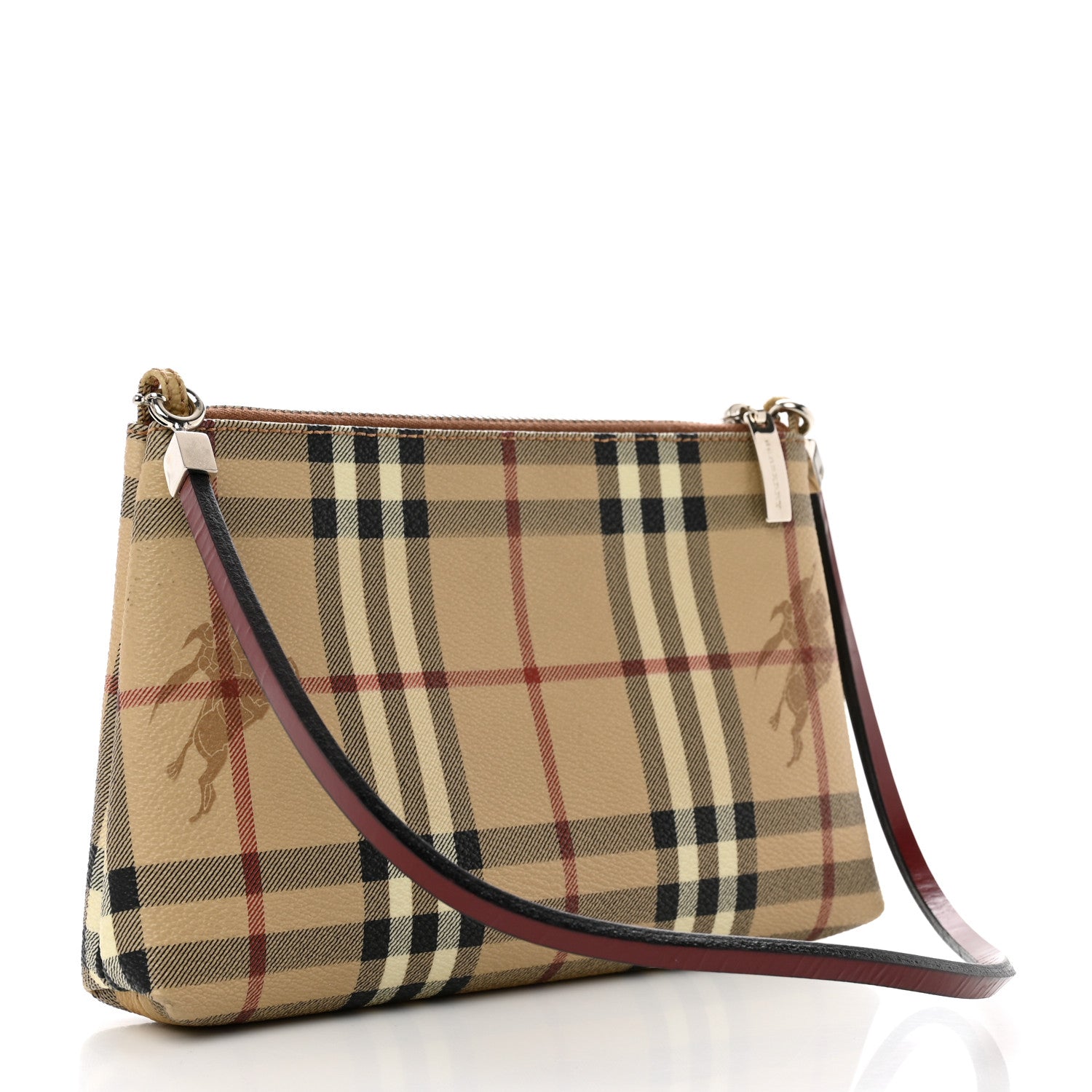 Burberry Haymarket Check Shoulder Bag Red 3 of 7