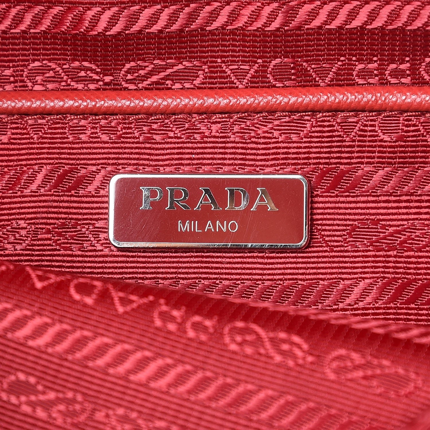 Prada Tessuto Nylon Vela Saffiano Mini Single Snap Buckle Backpack Rosso 6 of 8
