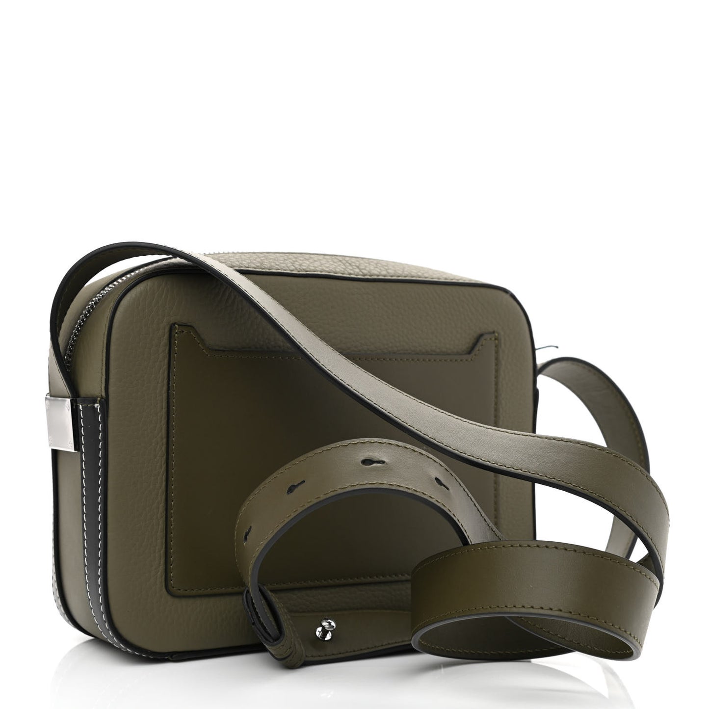 Grained Calfskin Olympia Crossbody Bag Dark Khaki Green