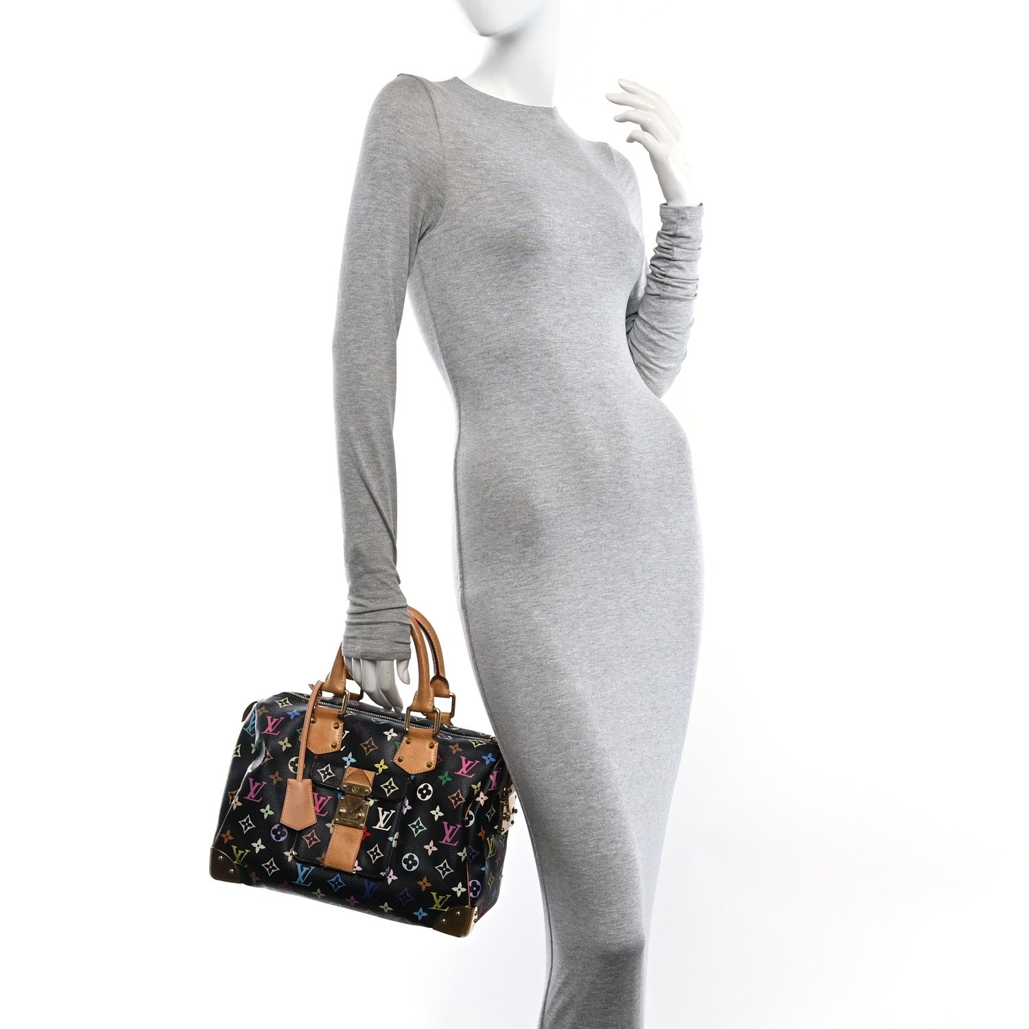 Louis Vuitton Monogram Multicolor Speedy 30 Black 2 of 9