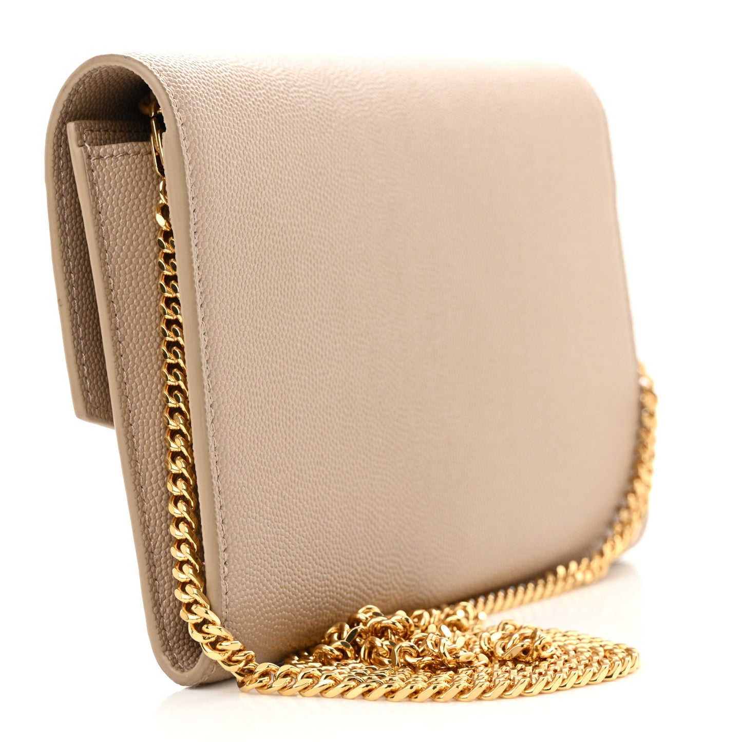 Grain De Poudre Monogram Uptown Chain Wallet Dark Beige
