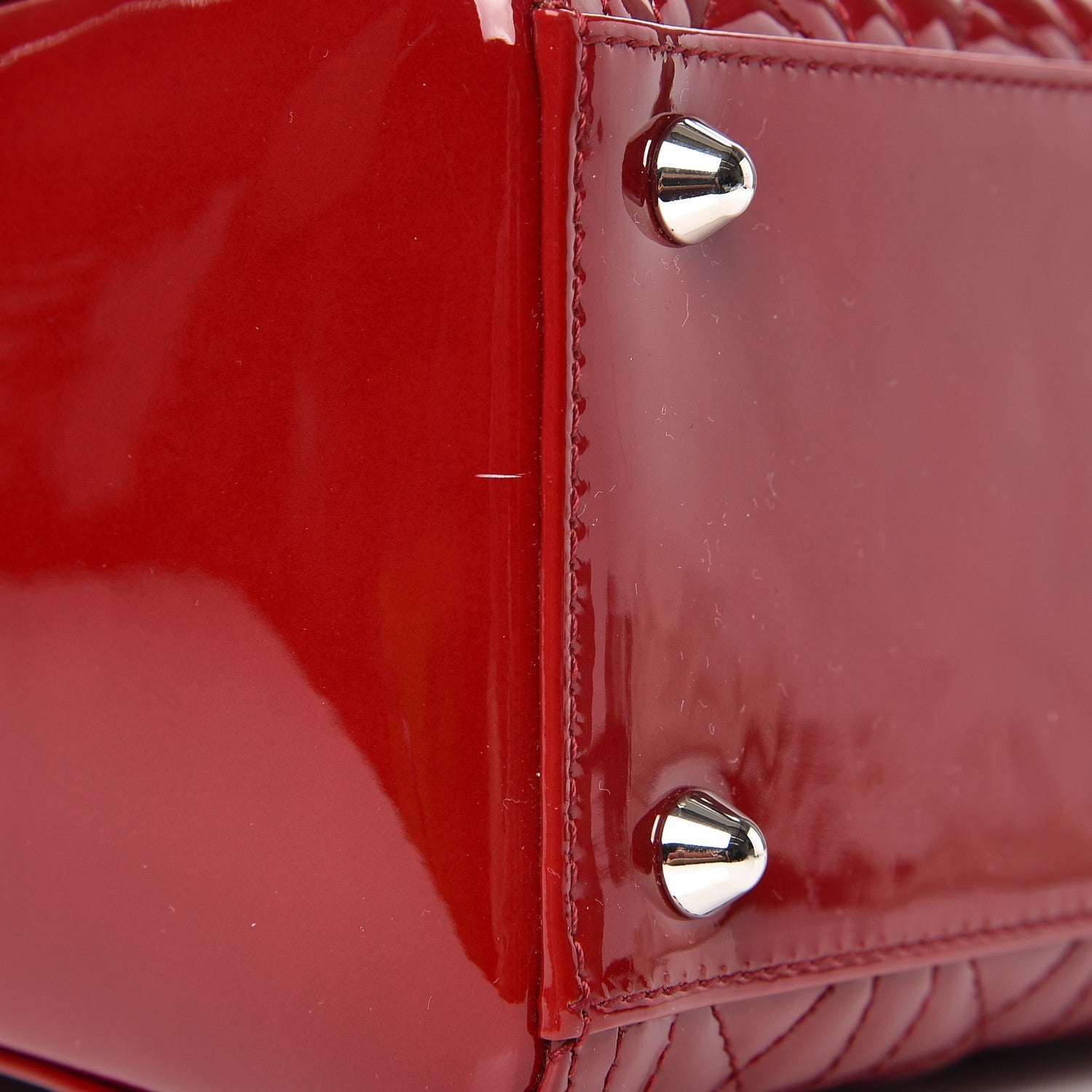 Christian Dior Patent Cannage Large Lady Dior Red 9 of 9