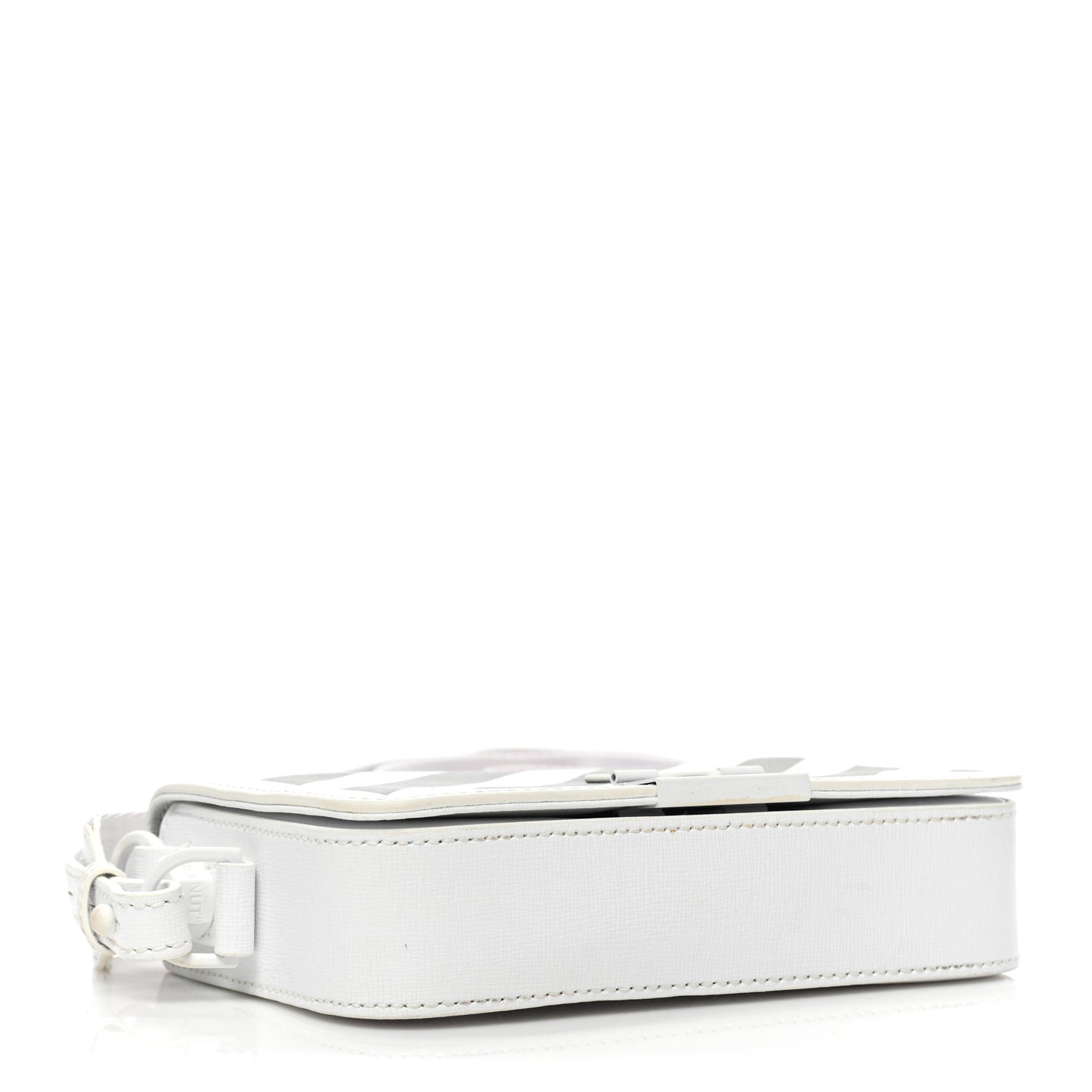 Calfskin Diag Flap Bag White Black