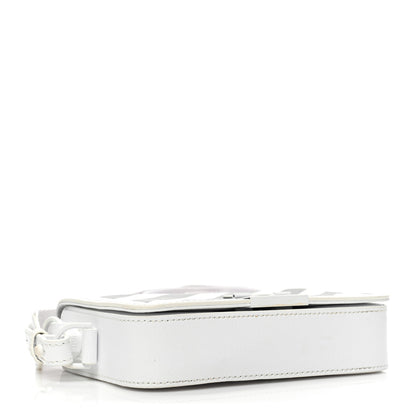 Off-White Calfskin Diag Flap Bag White Black 3 of 15