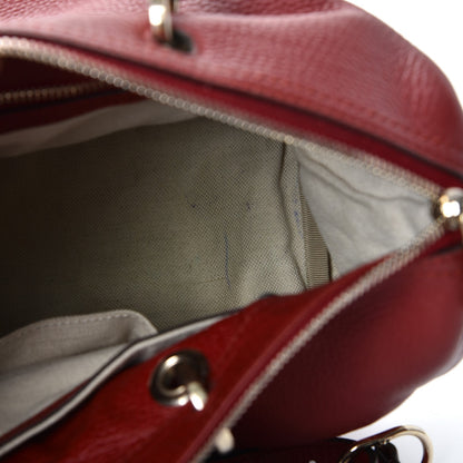 Gucci Calfskin Bamboo Medium Shopper Boston Red 9 of 15