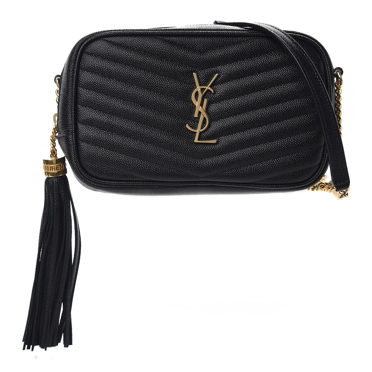 Grain De Poudre Matelasse Monogram Mini Lou Camera Bag Black
