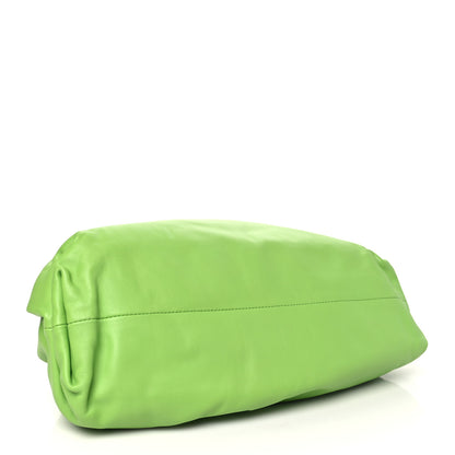 Bottega Veneta Smooth Butter Calf The Pouch Oversized Clutch Acid Green 4 of 10