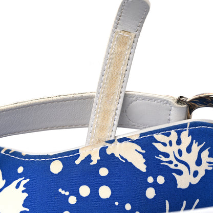 Christian Dior Canvas Hibiscus Surf Chick Saddle Bag Blue White 11 of 16