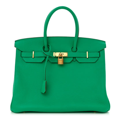 Hermes Taurillon Clemence Birkin 35 Menthe 1 of 12