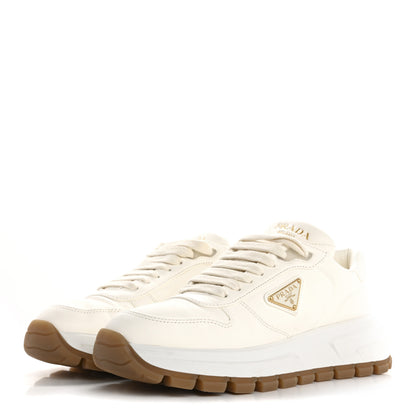 Prada Nappa Metal Triangle Logo Womens Prax 01 45mm Sneakers 40 Avorio 4 of 13