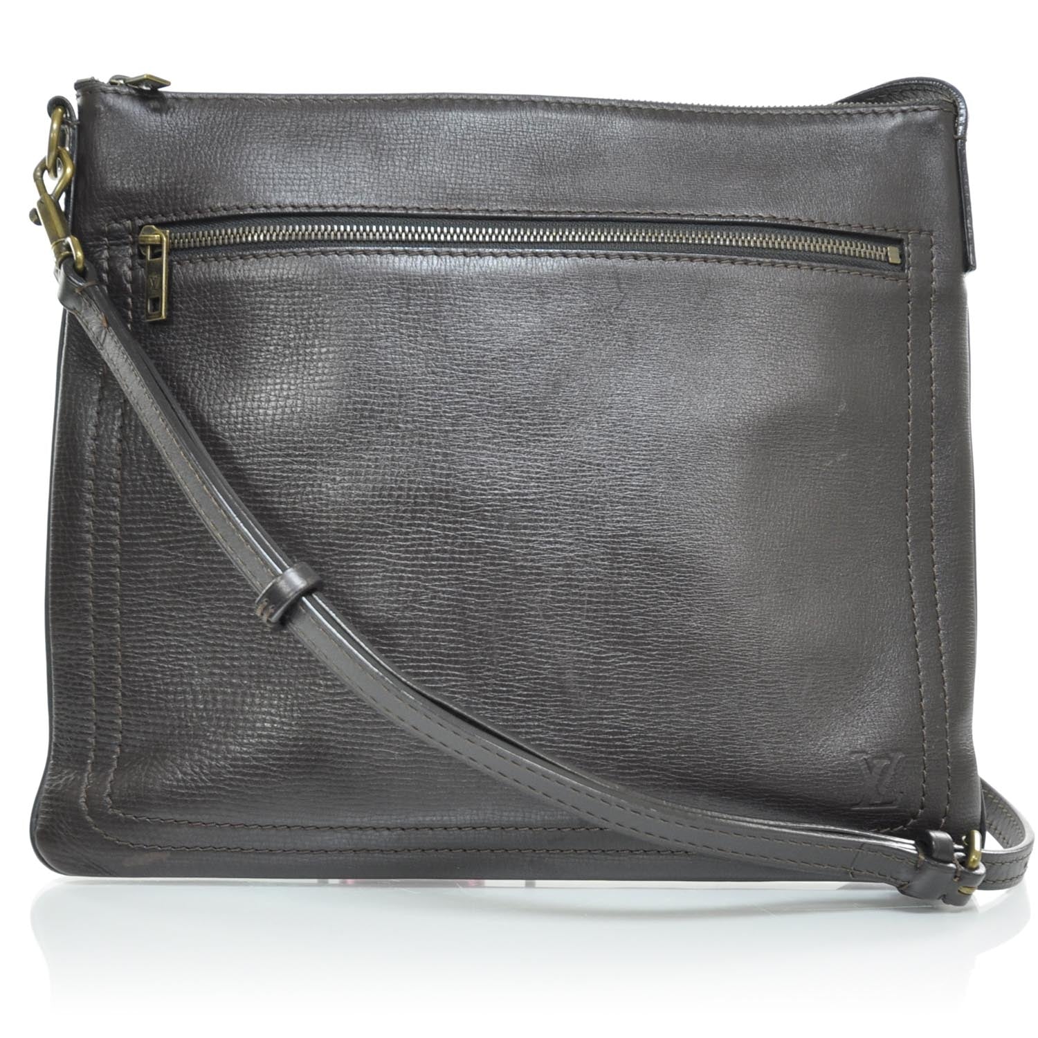 Louis Vuitton Utah Leather Sac Plat Messenger Coffee 1 of 8