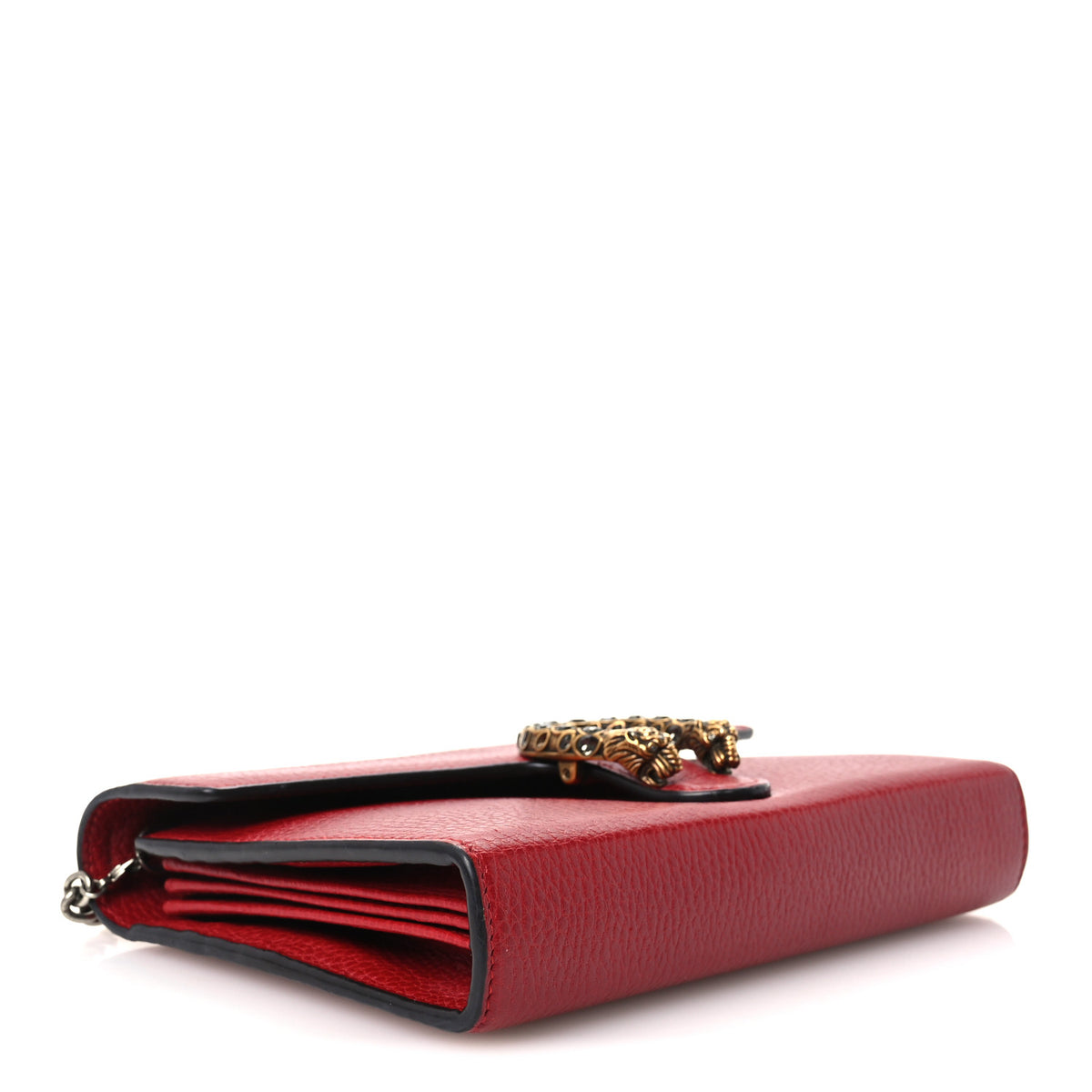 Calfskin Mini Dionysus Chain Wallet Hibiscus Red