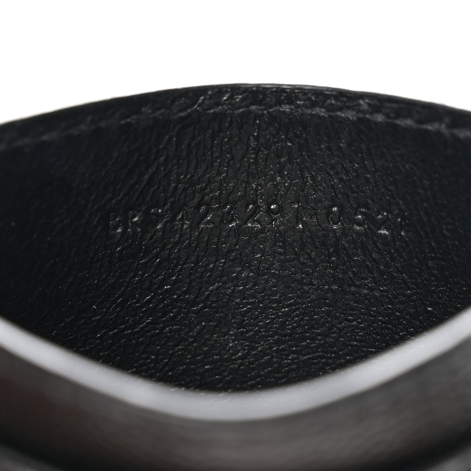 Saint Laurent Grain De Poudre Matelasse Chevron Monogram Credit Card Case Black 7 of 7