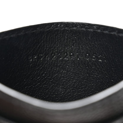 Saint Laurent Grain De Poudre Matelasse Chevron Monogram Credit Card Case Black 7 of 7