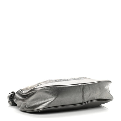 Burberry Shimmer Check Fairby Hobo Pewter 5 of 11
