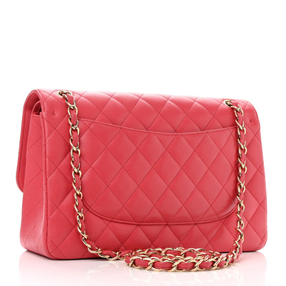 Chanel Caviar Quilted Jumbo Double Flap Dark Pink 2 of 11
