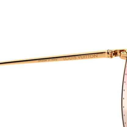 Louis Vuitton Metal LV Trunk Pilot Sunglasses Z1508U Pink 6 of 6