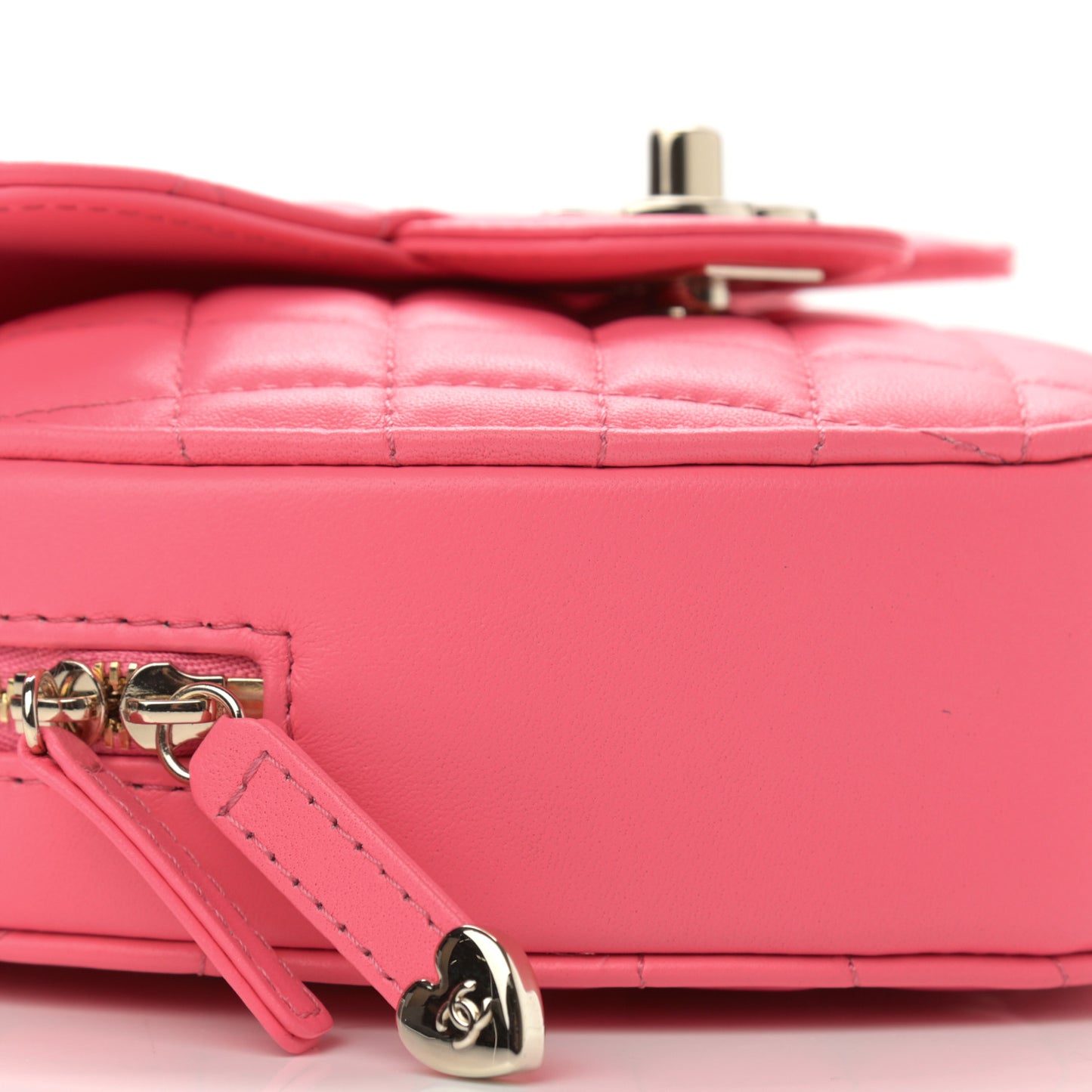 Lambskin Quilted CC In Love Heart Bag Pink