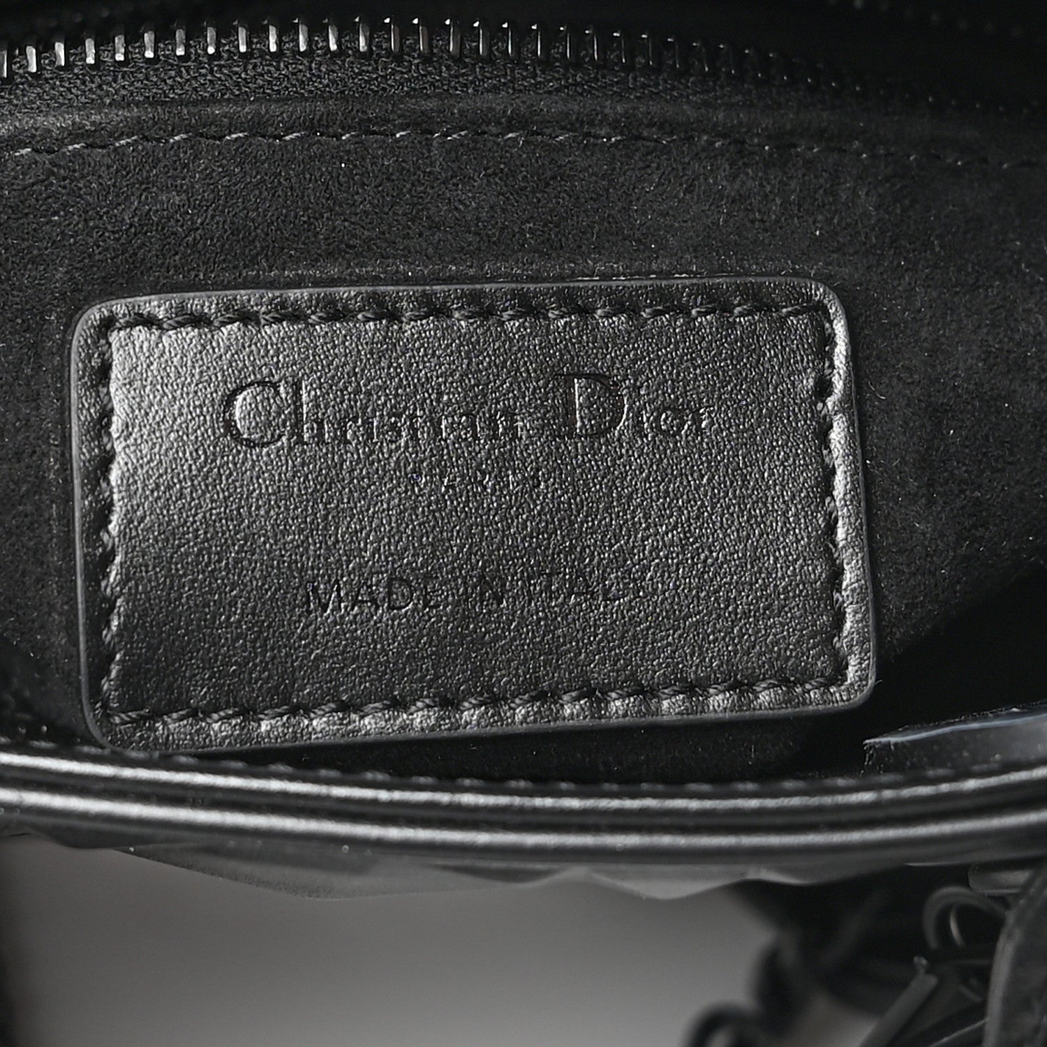 Christian Dior Calfskin Diamond Cannage Mini Lady Dior Black 5 of 7