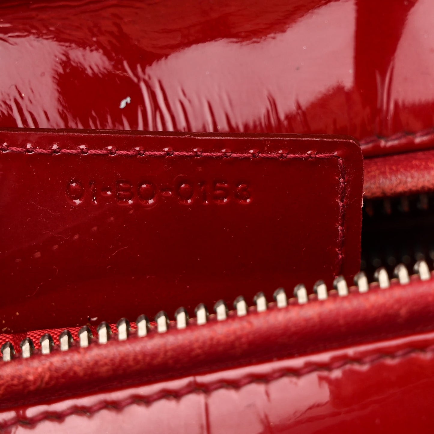Patent Cannage Large Lady Dior Red