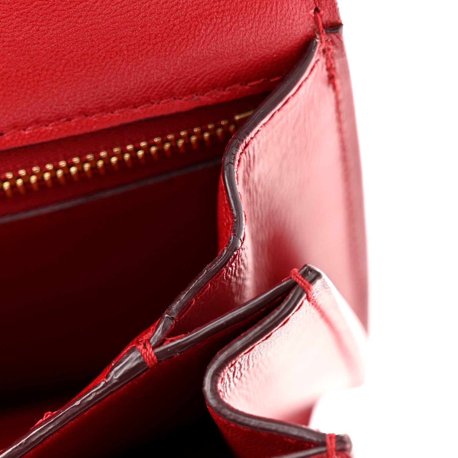 Celine Smooth Calfskin Small Classic Box Flap Bag Red 11 of 16