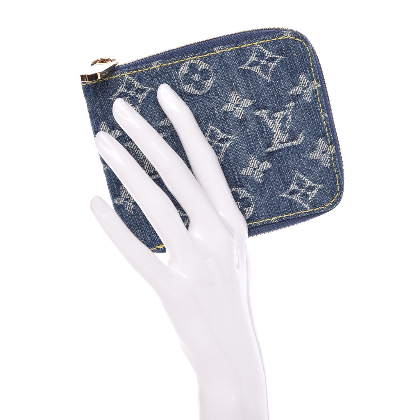 Denim Mini Zippy Wallet Blue
