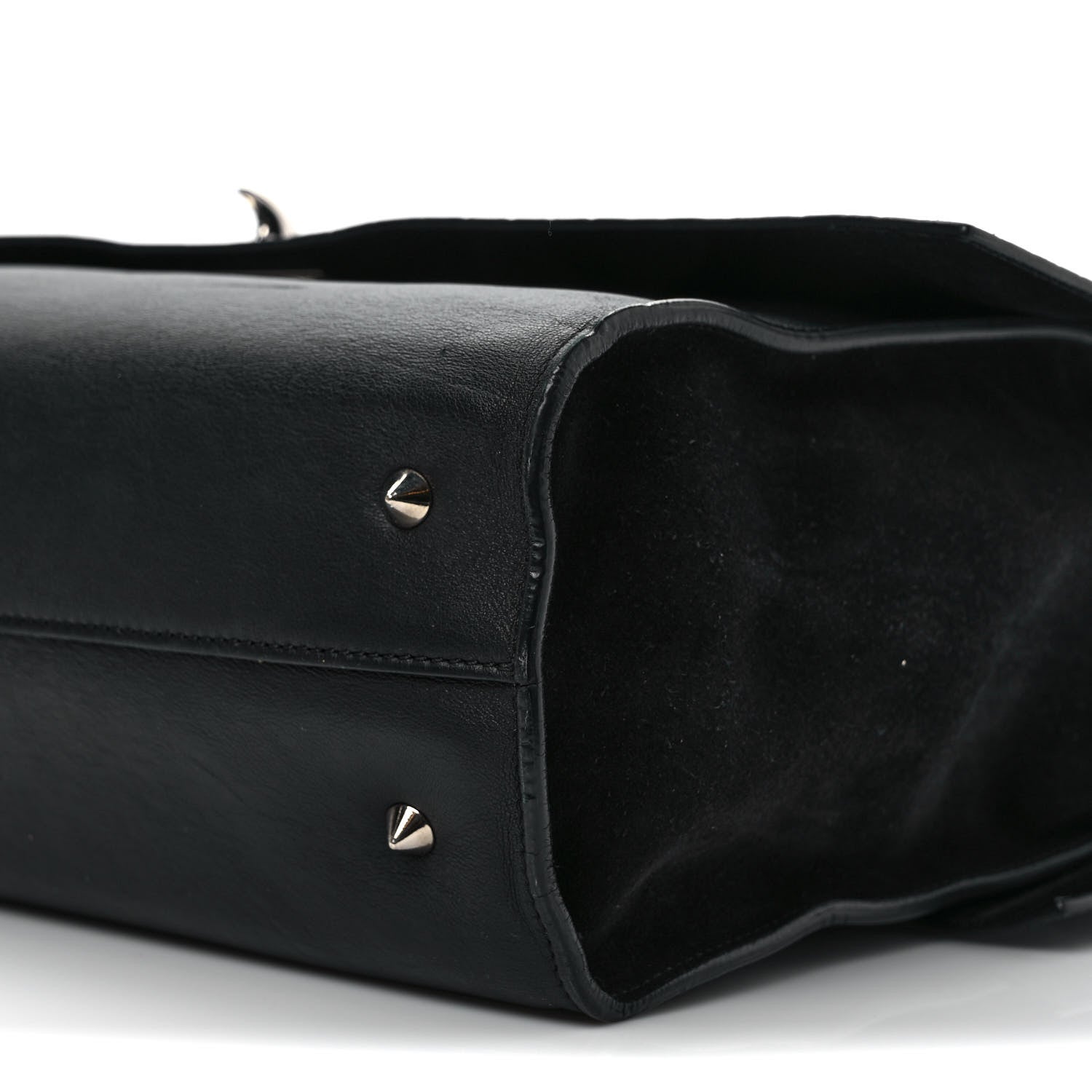 Givenchy Calfskin Crocodile Embossed Medium Shark Lock Satchel Black 8 of 11