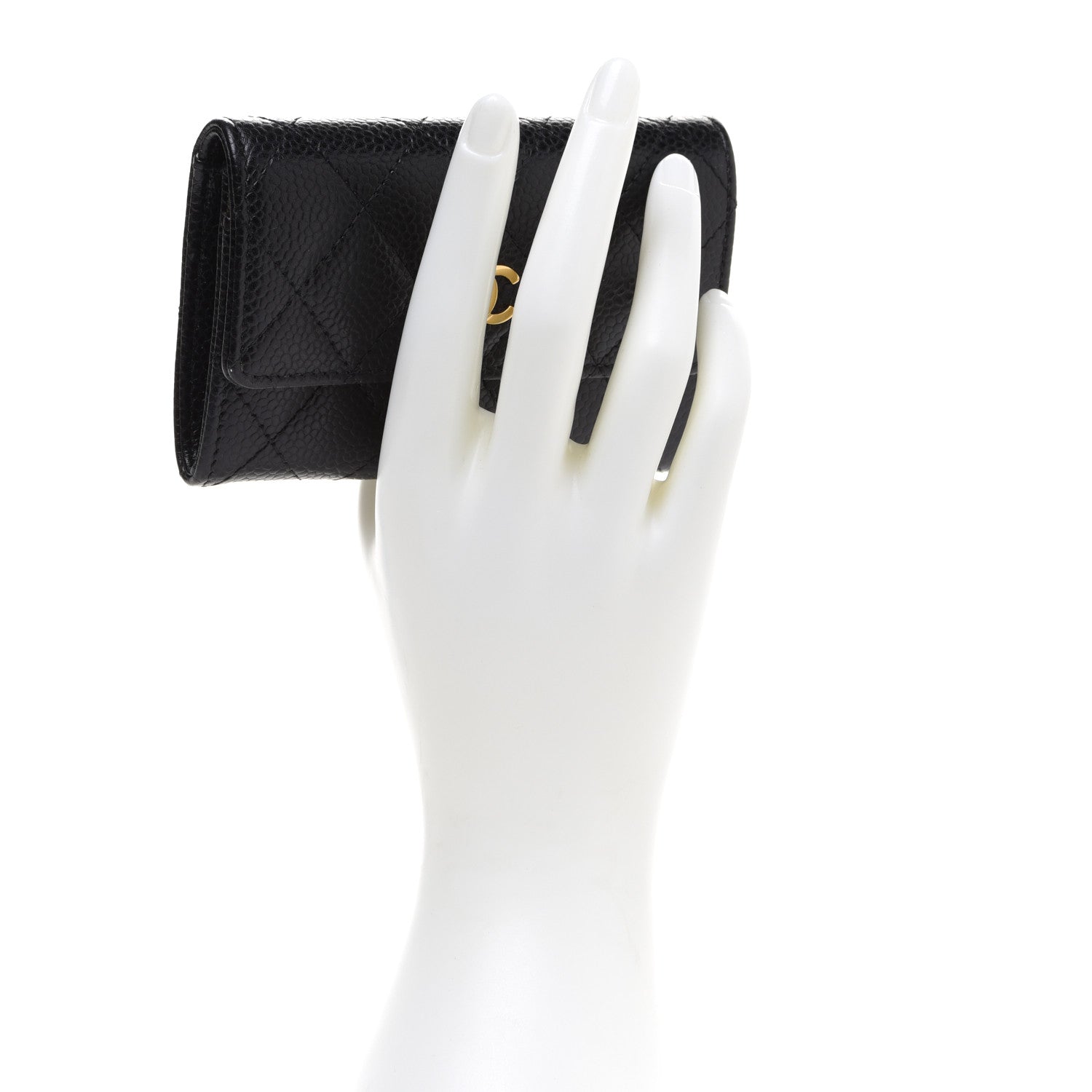 Chanel Caviar Quilted Flap Card Holder Black 2 of 9