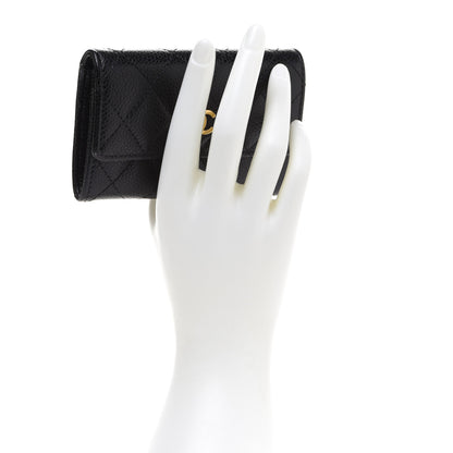 Chanel Caviar Quilted Flap Card Holder Black 2 of 9