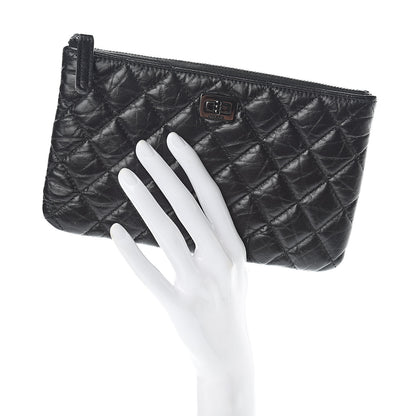 Chanel Aged Calfskin Quilted Medium Reissue Cosmetic Case So Black 2 of 8