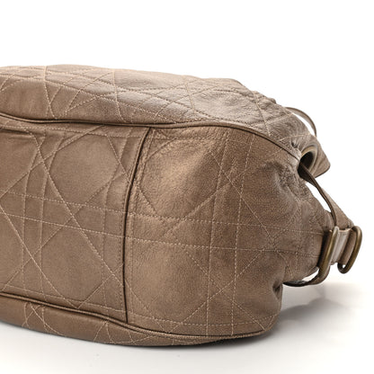 Christian Dior Metallic Lambskin Drawstring Cannage Flap Bag Bronze 10 of 10