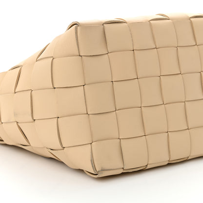 Bottega Veneta Lambskin Maxi Intrecciato Bowling Cassette Shoulder Bag Porridge 10 of 13