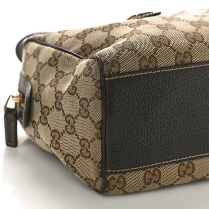 Gucci Monogram Small Charmy Boston Dark Brown 9 of 10