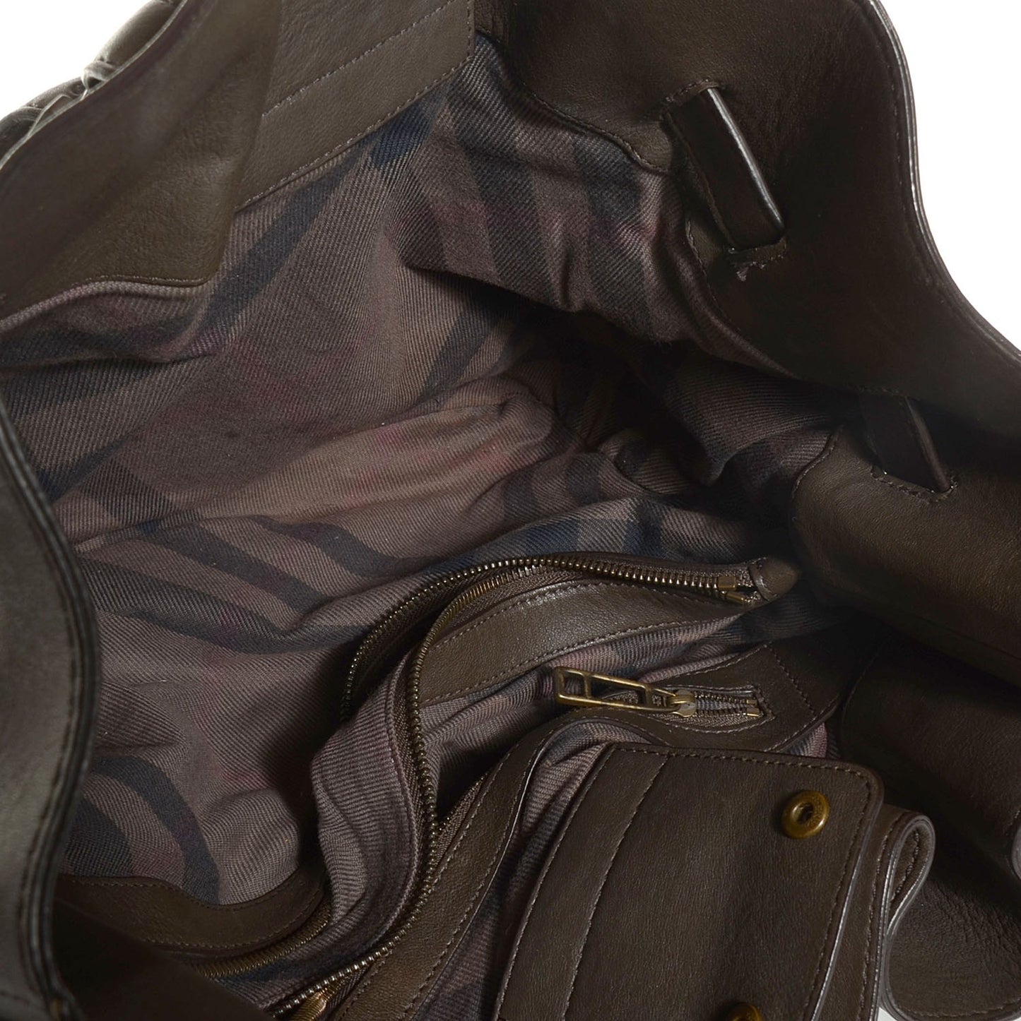 Lambskin Quilted Medium Enmore Shoulder Bag Brown