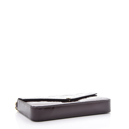 Louis Vuitton Vernis Pochette Felicie Chain Wallet Amarante 4 of 13